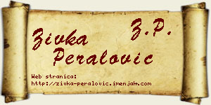 Živka Peralović vizit kartica